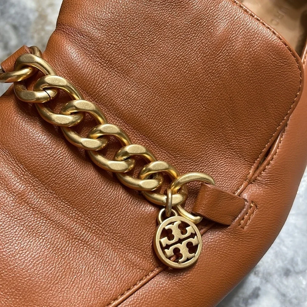 Tory Burch Mini Benton Charm Loafer Calf Leather in Amber 8